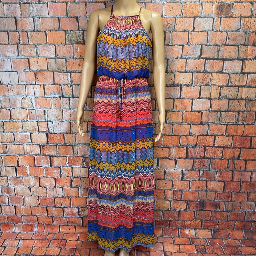 City Triangles Boho Halter Neck Maxi Dress